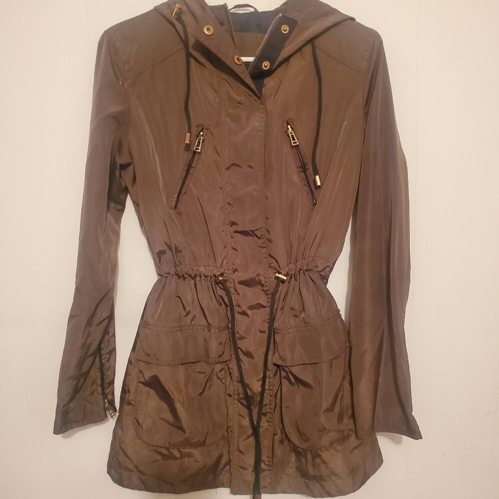 Zara basics olive/army green utility jacket. Size S